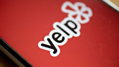 The Yelp Inc. application is displayed on for a photograph an iPhone.