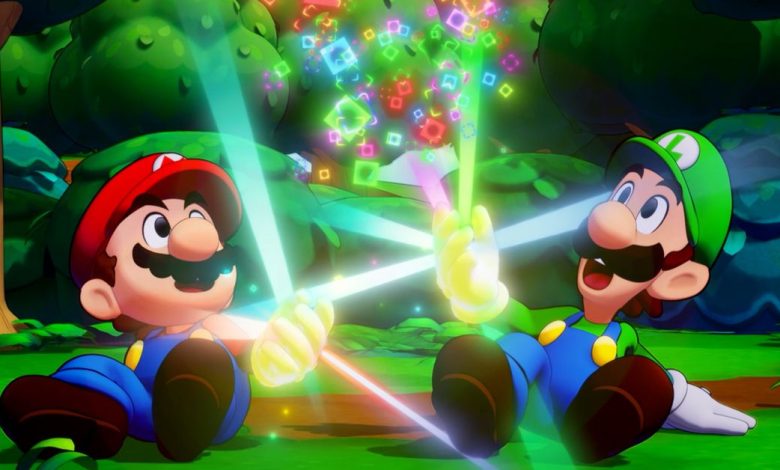 A screenshot from the video game Mario &amp; Luigi: Brothership.