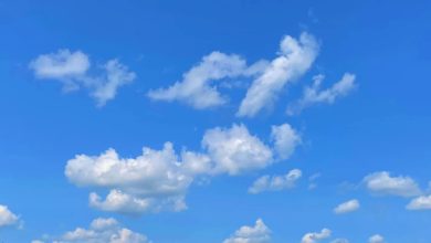 white clouds in blue sky