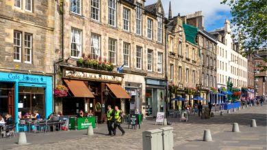 A street in Edinburgh, Scotland.