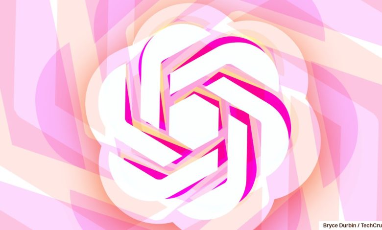 OpenAI logo with spiraling pastel colors (Image Credits: Bryce Durbin / TechCrunch)