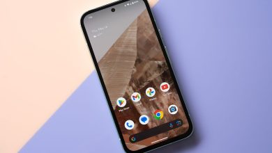 Google Pixel 8A showing homescreen.