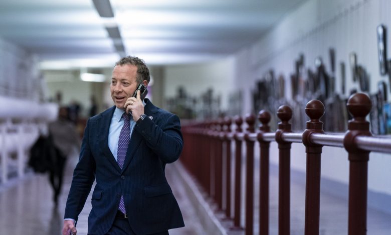 Josh Gottheimer, a Democrat from New Jersey, walks through a tunnel following a vote on Capitol Hill in Washington, DC, US