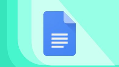 The logo for Google Docs against a mint green background.