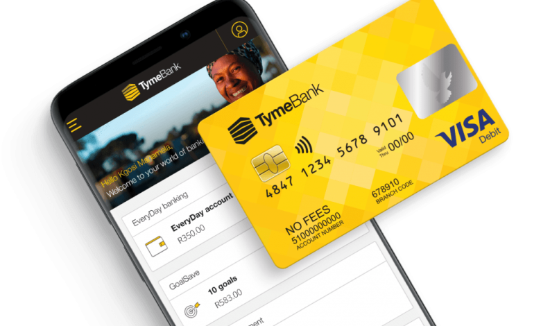 TymeBank credit card and app